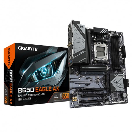 GIGABYTE B650 EAGLE AX Scheda madre - AMD Ryzen serie 9000, VRM a 12+2+2 fasi, fino a 7600 MHz DDR5 (OC), 1xPCIe 5.0 + 2xPCIe 4.