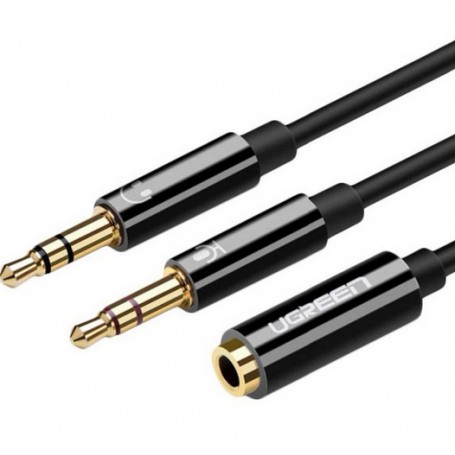 Ugreen 20898 cavo audio 0,2 m 2 x 3.5mm 3.5mm Nero