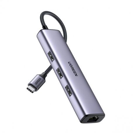 Ugreen 60600 replicatore di porte e docking station per laptop Cablato Thunderbolt 3 Grigio