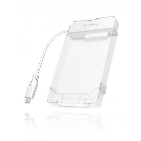 ICY BOX IB-AC703-C Box esterno HDD/SSD Translucent, Bianco 2.5"