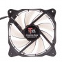 itek Cosmo Flow Case per computer Ventilatore 12 cm Nero, Bianco