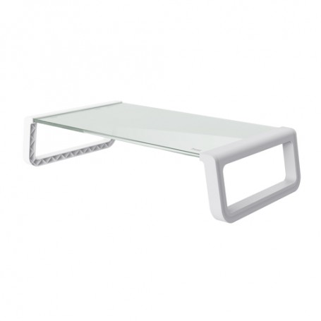 Trust 25351 Supporti a parete per TV Scrivania Trasparente, Bianco