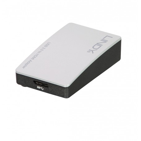 Lindy 43173 adattatore grafico USB 2048 x 1152 Pixel Nero, Bianco