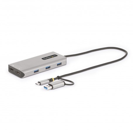 StarTech.com Adattatore multiporta USB-C con dongle USB-C a USB-A, doppio HDMI (4K30Hz/1080p60Hz), Hub USB-A 5Gbps a 3 porte, mi