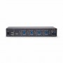 StarTech.com Switch KM a 4 porte con commutazione del mouse, switcher USB per tastiera/mouse, audio 3,5 mm/USB, Condivisione per