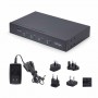 StarTech.com Switch KM a 4 porte con commutazione del mouse, switcher USB per tastiera/mouse, audio 3,5 mm/USB, Condivisione per