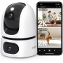 Imou Ranger DUAL 6MP (3MP+3MP) Telecamera WiFi Interno con Doppia Lente, 360°PTZ Telecamera da Interno, Rilevamento Umano, Trac