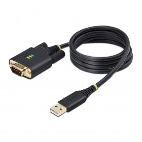 StarTech.com Cavo da USB a seriale 1m, Ritenzione COM, Viti/dadi intercambiabili, Adattatore USB-A a DB9 RS232 Protezione ESD, W