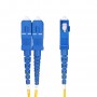 StarTech.com Cavo in fibra ottica duplex monomodale OS2 da LC a SC (UPC) da 1 m, 9/125µm, 100G, Insensibile alla piegatura, Bas