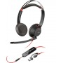 POLY Cuffie Blackwire 5220 stereo USB-C + spinotto da 3,5 mm + adattatore USB-C/A (sfuse)