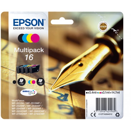 Epson Pen and crossword Multipack Penna e cruciverba 4 colori Inchiostri DURABrite Ultra 16 (C13T16264022)
