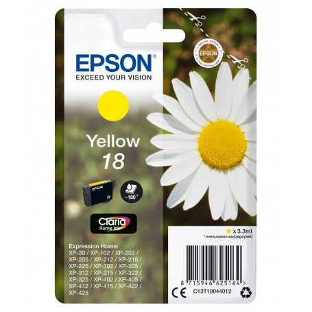 Epson Daisy Cartuccia Margherita Giallo Inchiostri Claria Home 18 (C13T18044012)