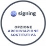 SIGNING OPZIONE ARCH.SOSTITUTIVA