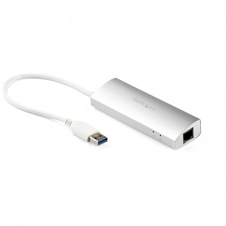 StarTech.com Hub USB 3.0 a 3 porte con Adattatore NIC Ethernet Gigabit Gbe (ST3300G3UA)
