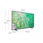 Samsung TV Crystal UHD 4K 85” UE85DU8070UXZT Smart TV Wi-Fi Black 2024, Processore Crystal 4K, 4K Upscaling, AirSlim Design, O