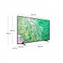 Samsung TV Crystal UHD 4K 43” UE43DU8070UXZT Smart TV Wi-Fi Black 2024, Processore Crystal 4K, 4K Upscaling, AirSlim Design, O