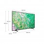 Samsung TV Crystal UHD 4K 65” UE65DU8070UXZT Smart TV Wi-Fi Black 2024, Processore Crystal 4K, 4K Upscaling, AirSlim Design, O