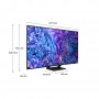 Samsung Q70D TV QLED 4K 75” QE75Q70DATXZT Smart TV Wi-Fi Black 2024, Quantum Processor 4K, 4K AI Upscaling, AirSlim Design, OT