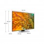 Samsung Q80D TV QLED 4K 50” QE50Q80DATXZT Smart TV Wi-Fi Eclipse Silver 2024, Processore NQ4 AI GEN2, 4K AI Upscaling, Simple 
