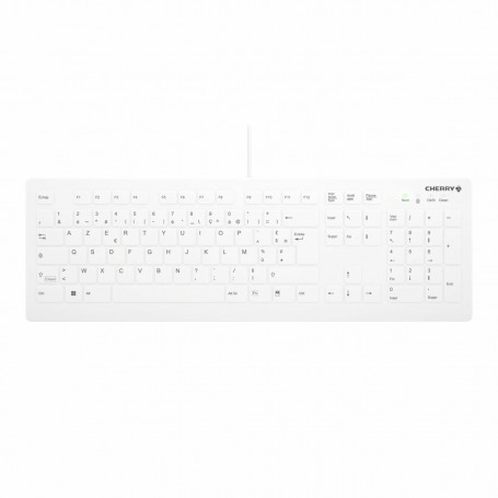 CHERRY AK-C8112 tastiera Medico USB AZERTY Francese Bianco