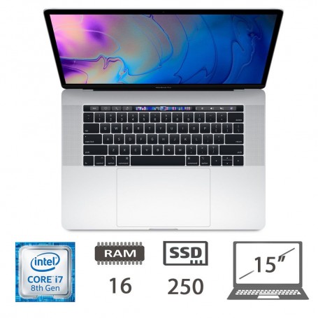 MBP 15,4 T.BAR(2018)I7-8750H/16/256/SLV/2Y