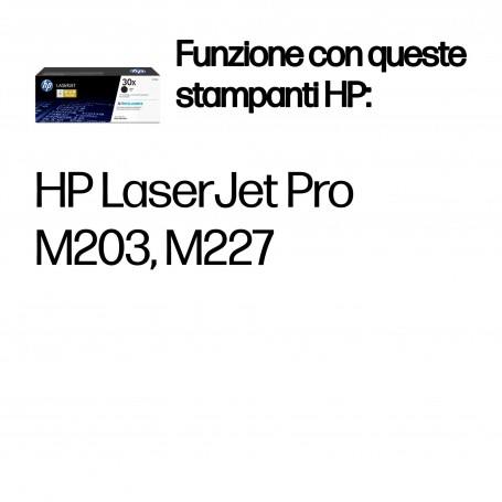 HP Cartuccia toner nero originale ad alta capacità LaserJet 30X (CF230X)