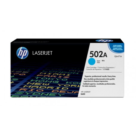 HP Cartuccia Toner originale ciano LaserJet 502A (Q6471A)
