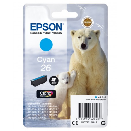 Epson Polar bear Cartuccia Ciano (C13T26124012)