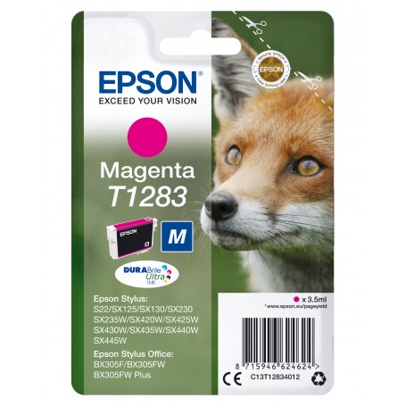 EPSON CART INK MAGENTA STYLUS S22/SX125/SX420W, SERIE M VOLPE (C13T12834012)