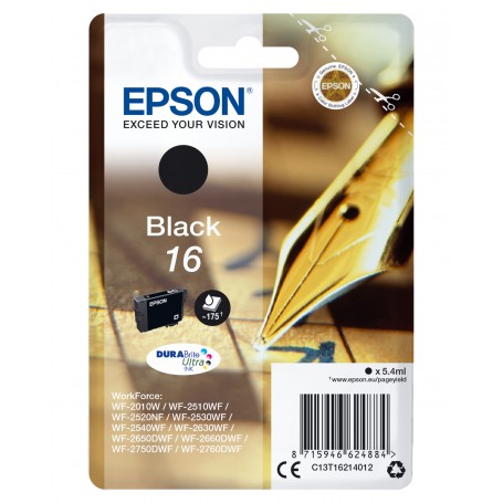 Epson Pen and crossword Cartuccia Penna e cruciverba Nero Inchiostri DURABrite Ultra 16 (C13T16214022)