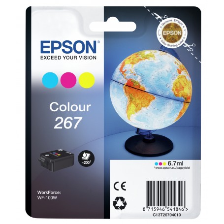 Epson Globe Singlepack Colour 267 ink cartridge (C13T26704010)