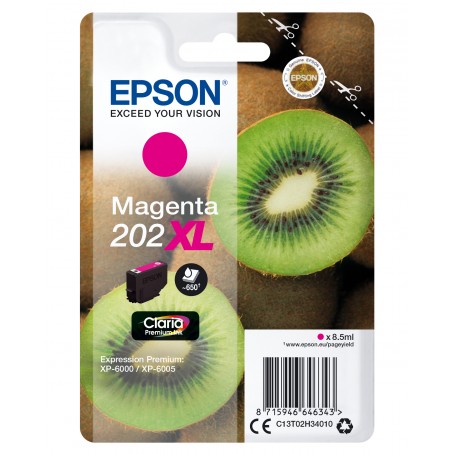 Epson Kiwi Singlepack Magenta 202XL Claria Premium Ink (C13T02H34010)