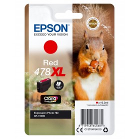Epson Squirrel Singlepack Red 478XL Claria Photo HD Ink (C13T04F54010)