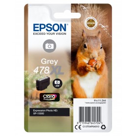 Epson Squirrel Singlepack Grey 478XL Claria Photo HD Ink (C13T04F64010)