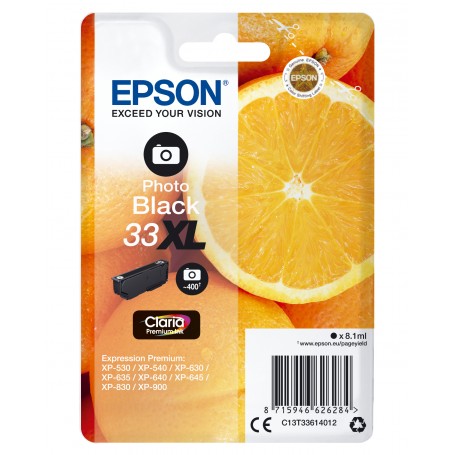 Epson Oranges Cartuccia Nero foto T33XL Claria Premium (C13T33614012)