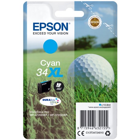 EPSON CART. INK CIANO 34XL SERIE PALLINA DA GOLF (C13T34724010)