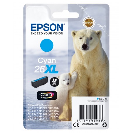 Epson Polar bear Cartuccia Ciano XL (C13T26324012)