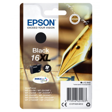 Epson Pen and crossword Cartuccia Penna e cruciverba Nero Inchiostri DURABrite Ultra 16XL (C13T16314022)