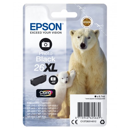 Epson Polar bear Cartuccia Nero-foto xl (C13T26314022)