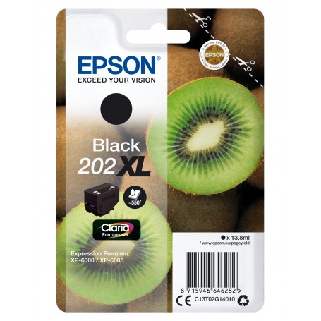 Epson Kiwi Singlepack Black 202XL Claria Premium Ink (C13T02G14010)