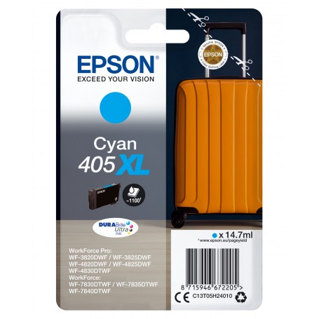 Epson Singlepack Cyan 405XL DURABrite Ultra Ink (C13T05H24020)