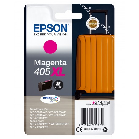 Epson Singlepack Magenta 405XL DURABrite Ultra Ink (C13T05H34020)