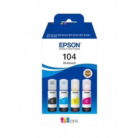 Epson 104 EcoTank 4-colour Multipack (C13T00P640)
