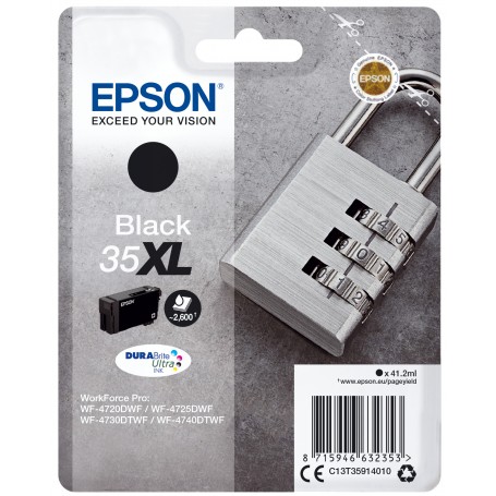 Epson Padlock Singlepack Black 35XL DURABrite Ultra Ink (C13T35914010)