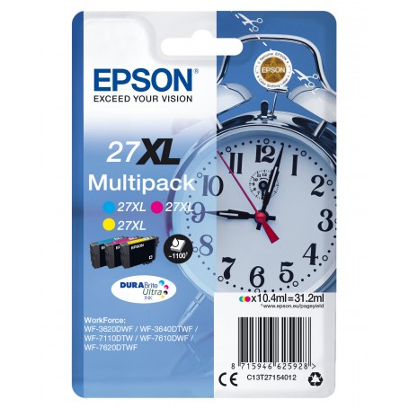 Epson Alarm clock Multipack Sveglia 3 colori Inchiostri DURABrite Ultra 27XL (C13T27154012)