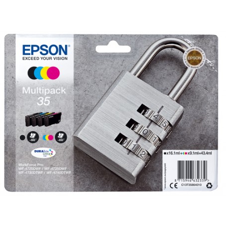 Epson Padlock Multipack 4-colours 35 DURABrite Ultra Ink (C13T35864020)