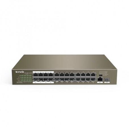 SWITCH TENDA TEF1126P-24-250W V2.0 24P 10/100 PoE +1P GIGABIT+1P SFP(combo)Rackmount Potenza PoE 250W