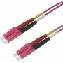 Fiber Patch Cord OM4 Multimode Heather Violet 1.6 mm DUP-ZIP, LC/UPC-LC/UPC, 5.0 Meters