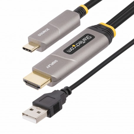 StarTech.com Cavo ottico attivo (AOC) da USB-C a HDMI 2.0 da 15,2 m, 4K 60 Hz, con classificazione CL3, cavo adattatore da USB T