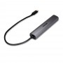 Lindy 43384 hub di interfaccia USB tipo-C 10000 Mbit/s Grigio